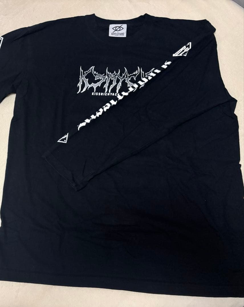 KRYCLOTHING KSRYCK 長袖Tシャツ ブラック没有明显的损伤或污渍