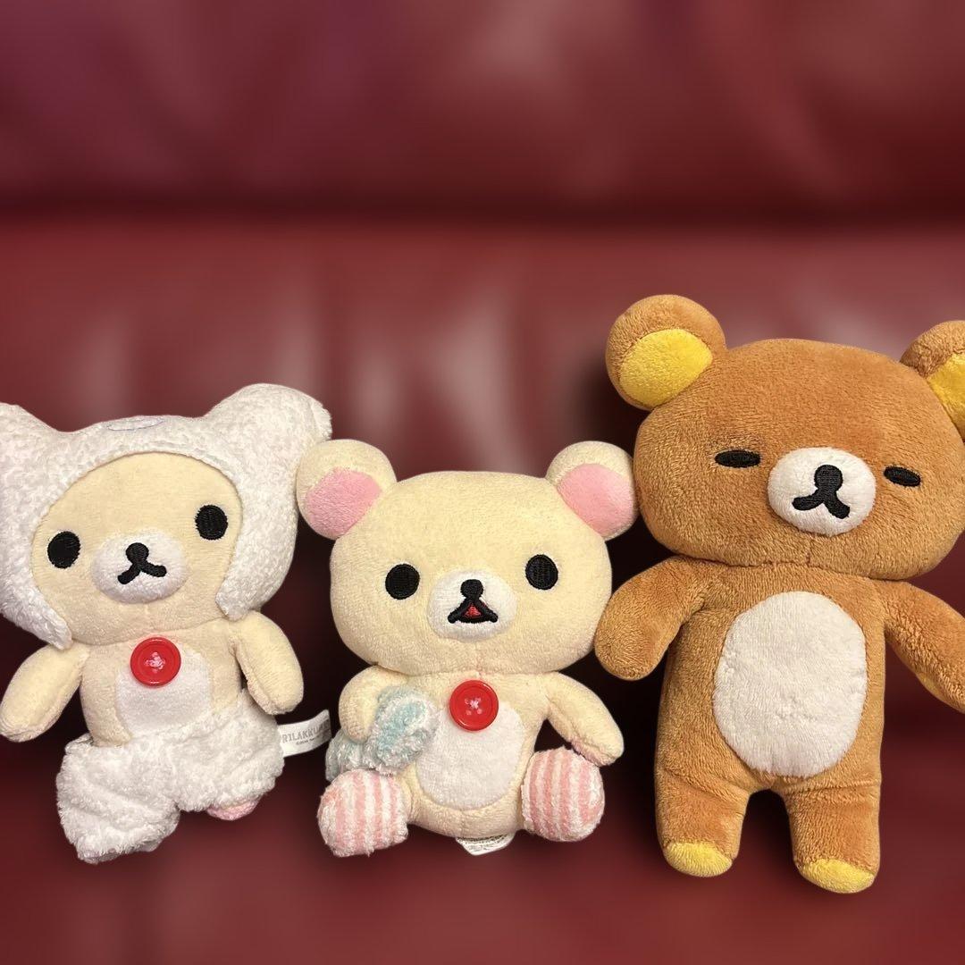 リラックマ 、コリラックマぬいぐるみ 3点セット有些许损伤或污渍