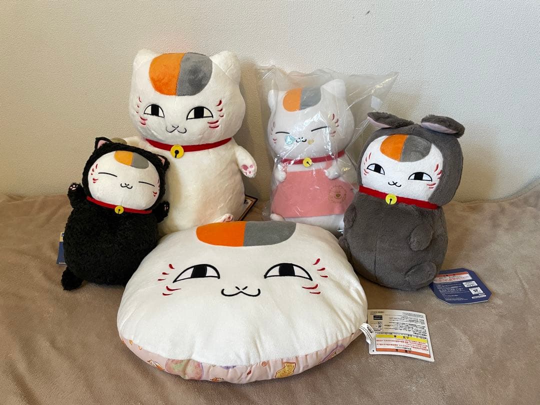 夏目友人帳 ニャンコ先生 一番くじ ぬいぐるみ＆クッション 5個セット タグ付き