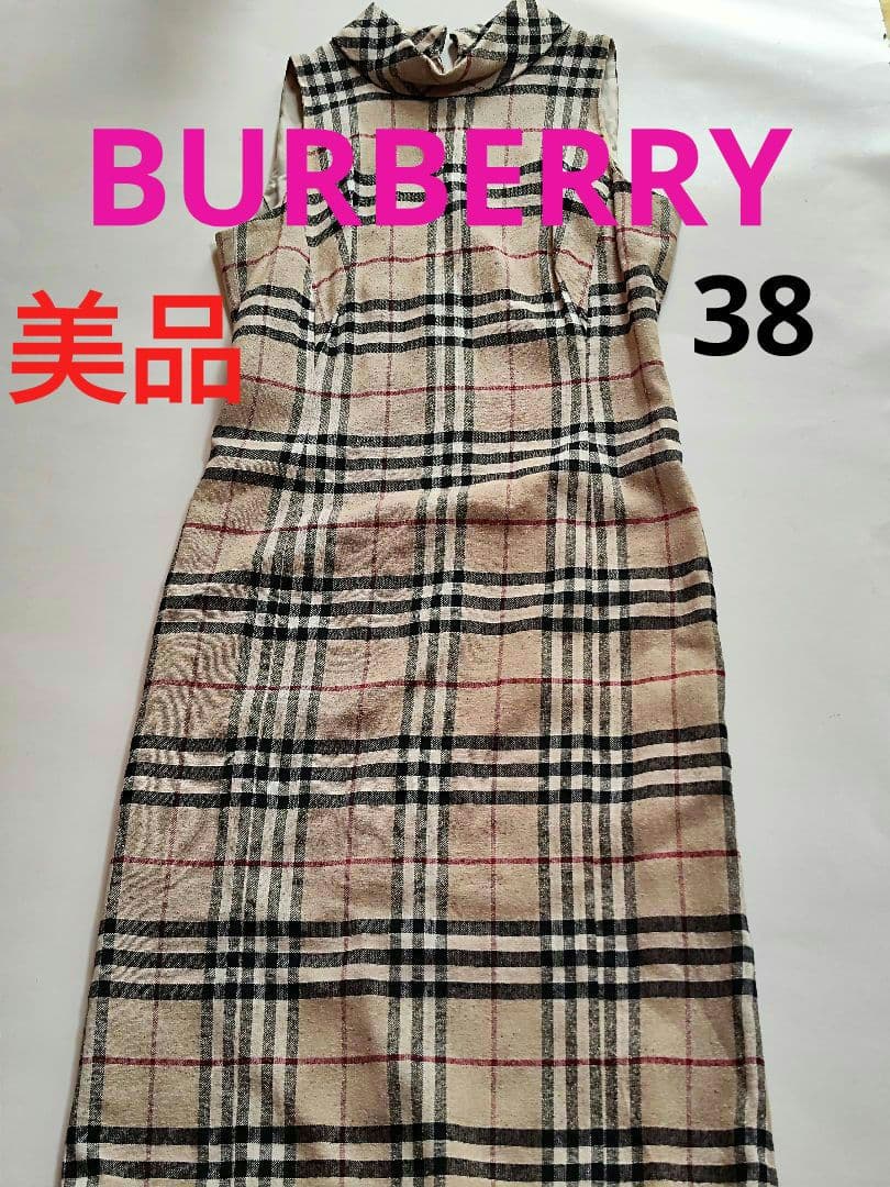 BURBERRYバーバリーワンピース ノバチェックワンピース 38BURBERRY;接近未使用