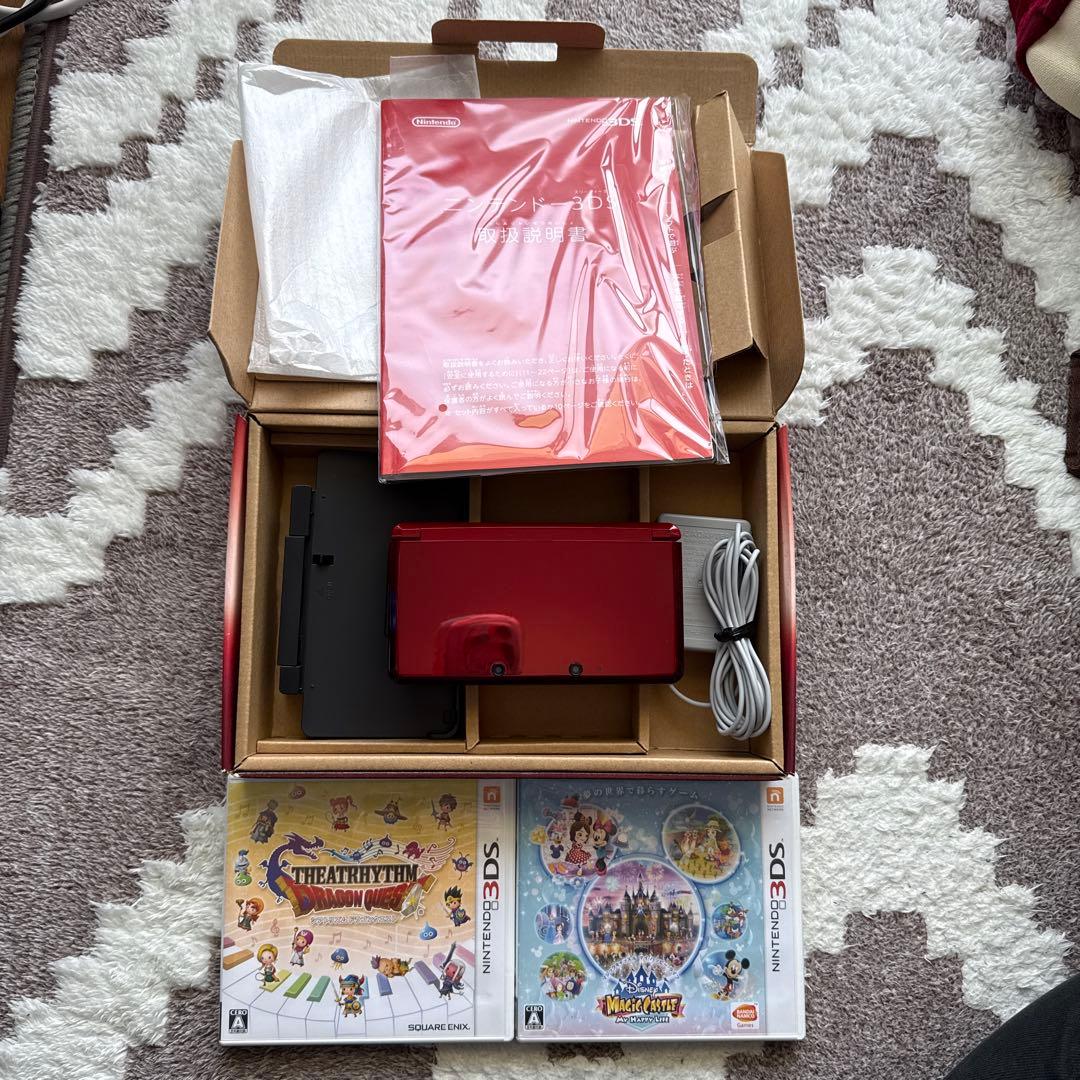 ニンテンドー3DS フレアレッド 本体　動作確認済任天堂;没有明显的损伤或污渍