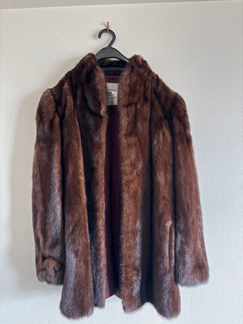 SAGA MINK ミンクファーコート ブラウンSAGA FURS;整体状态不佳
