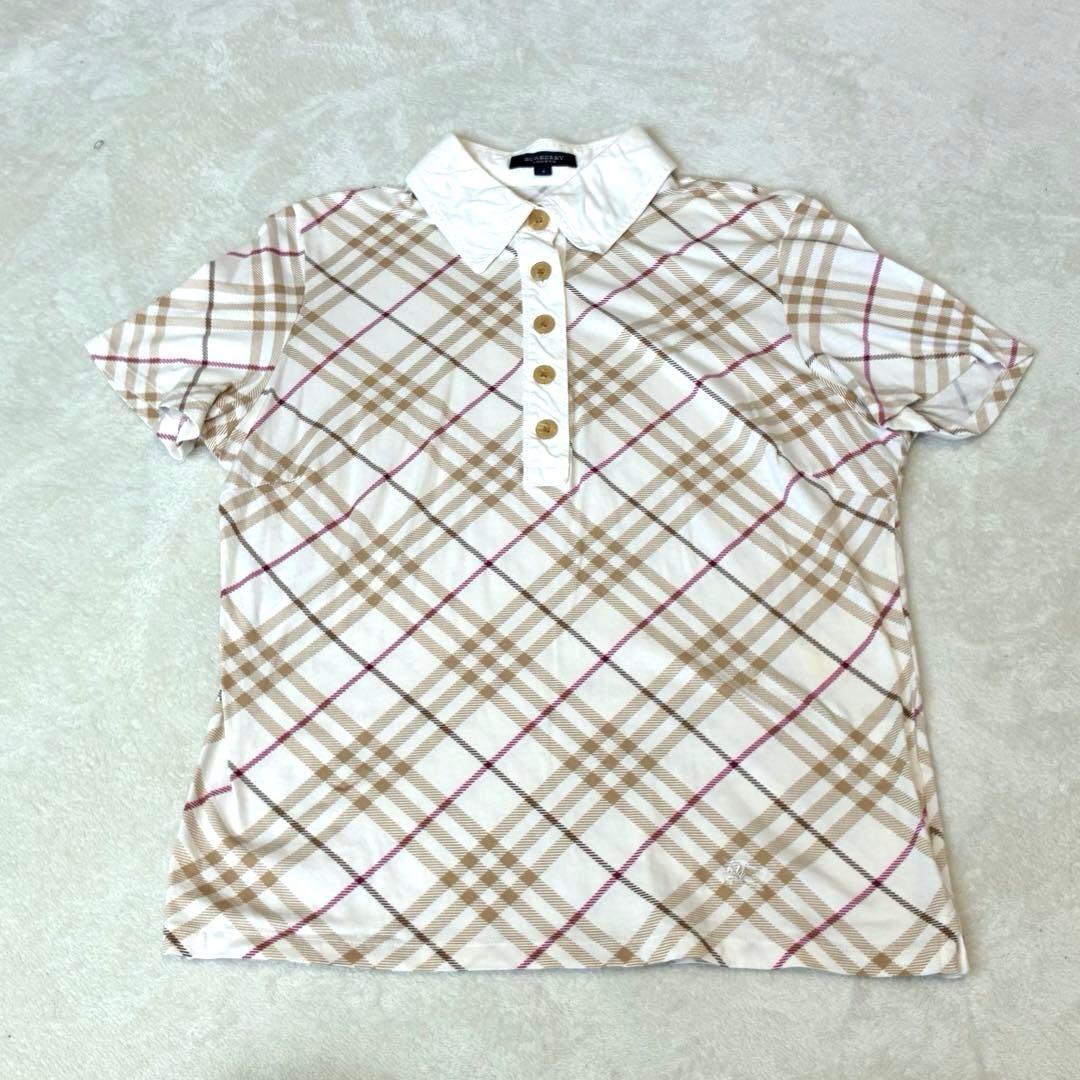 BURBERRY バーバリー　ロンドン　チェック　ポロシャツ　半袖BURBERRY LONDON;没有明显的损伤或污渍