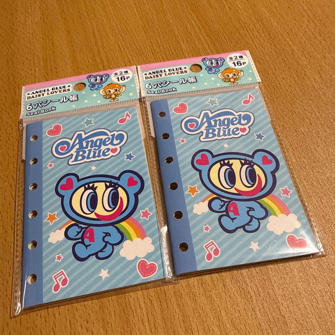 新品未使用★エンジェルブルー　6穴シール帳　2点セット　32p