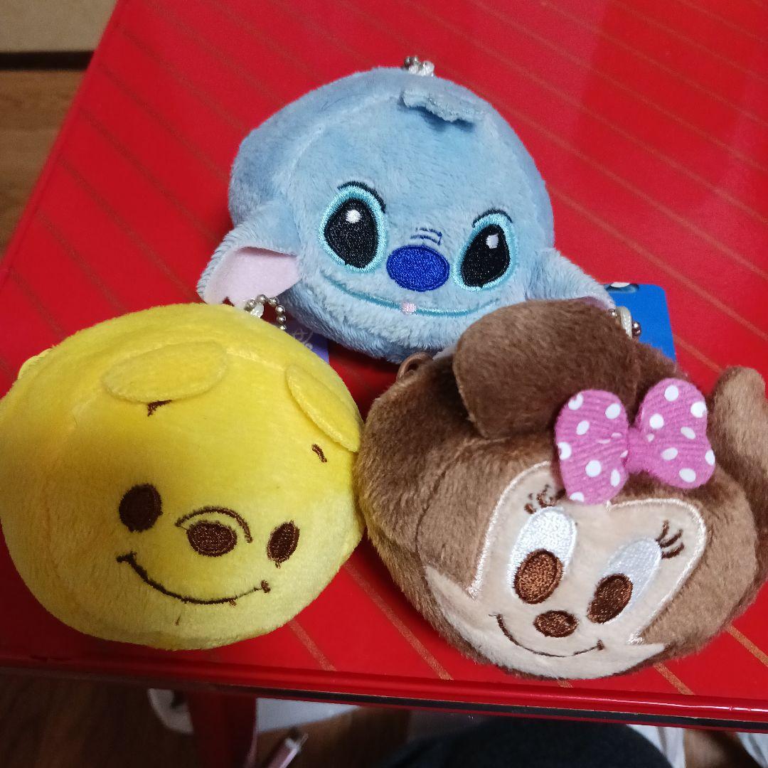 ミニー、プーさん、スティッチぬいぐるみコインケース