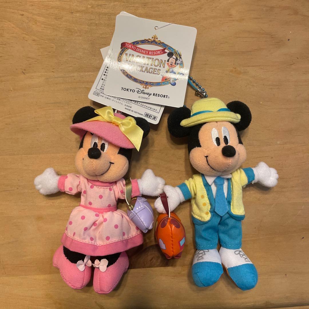 ディズニーバケーションパッケージぬいぐるみストラップミッキー&ミニー