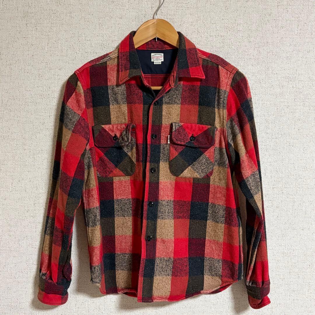 COOTIE チェックシャツ 赤黒 厚手ネル M アメカジ