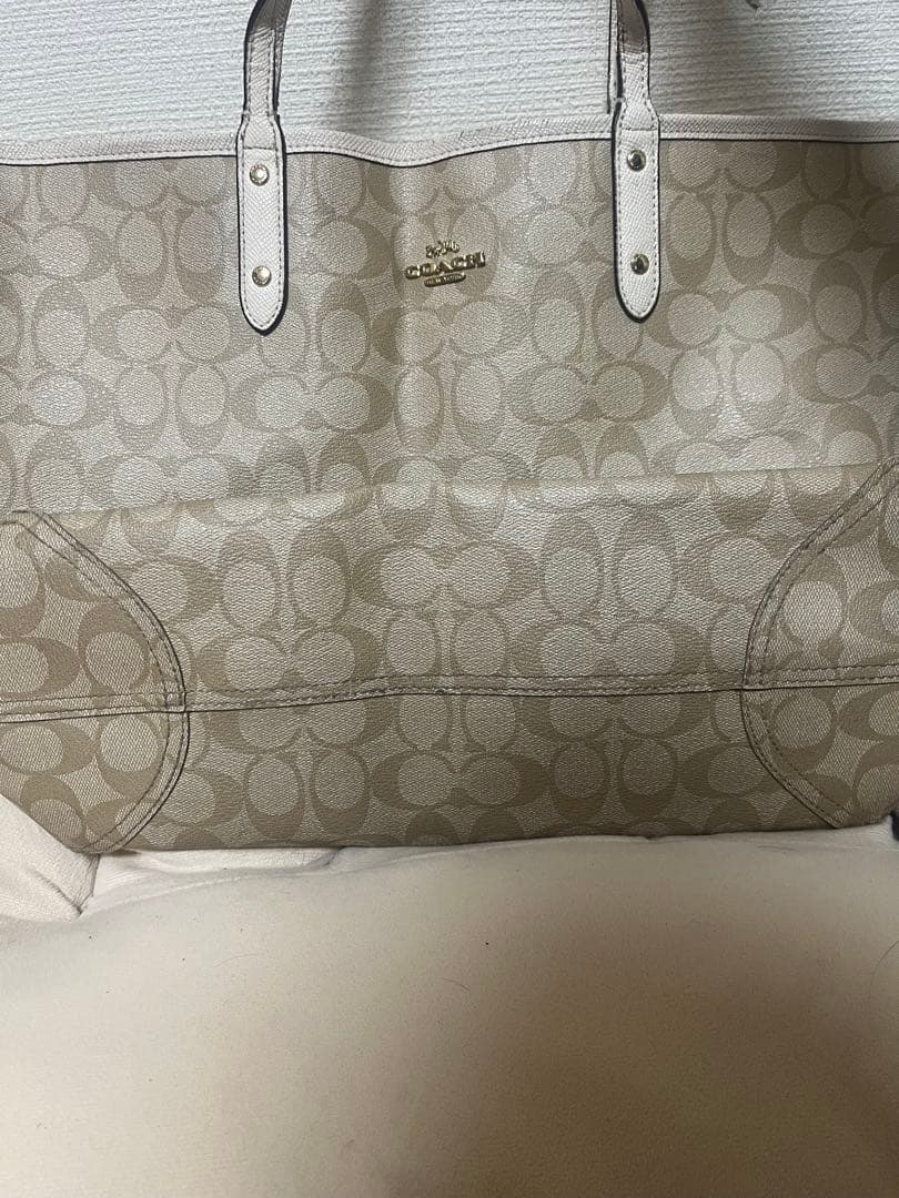 Coach ロゴ入り トートバッグ ベージュCOACH;有些许损伤或污渍