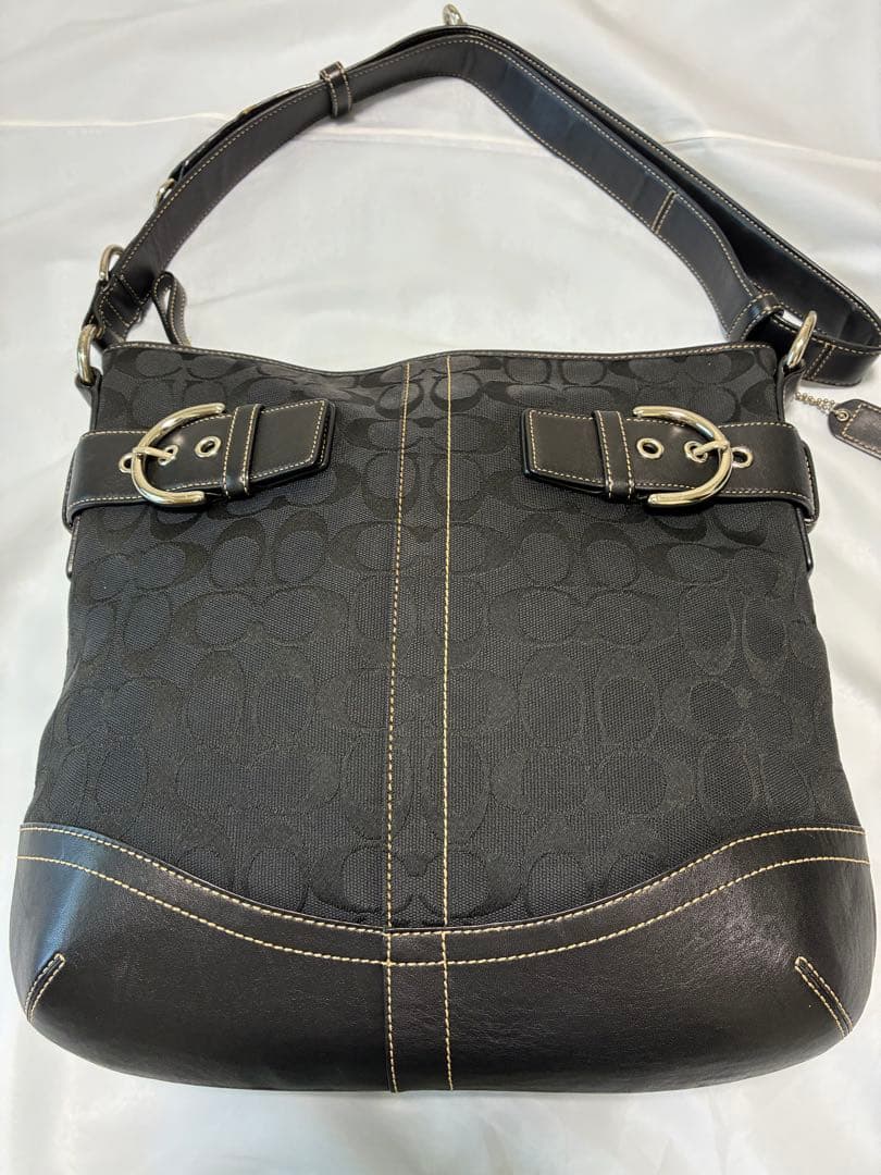 COACH コーチ シグネチャー ショルダーバッグ ブラックCOACH;没有明显的损伤或污渍