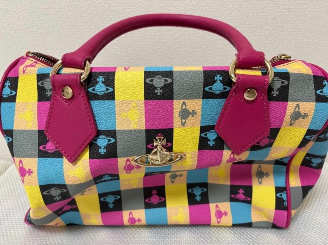 Vivienne Westwood チェック柄 ボストンマニア　ボストンバッグ