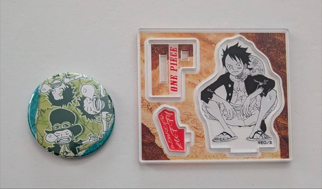 ONEPIECE ルフィ アクリルスタンド 缶バッジ ASL接近未使用