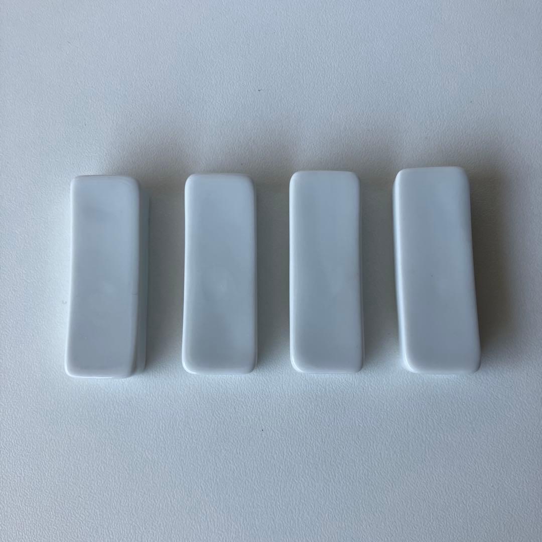 無印良品 白磁 箸置き 4個セット無印良品;接近未使用