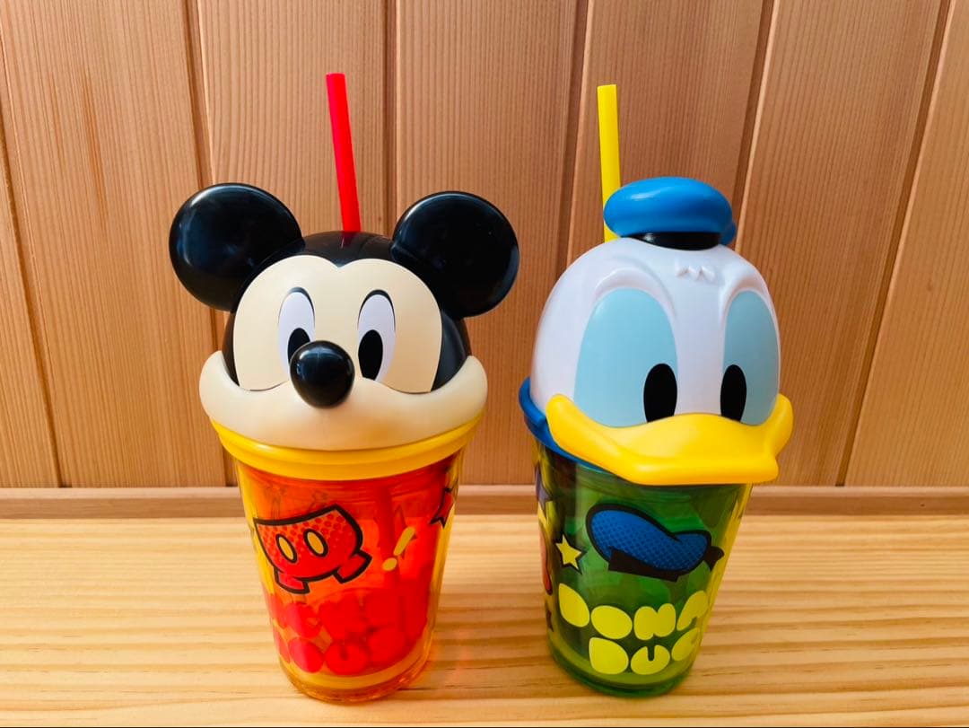 【未使用】ミッキーマウス&ドナルドダック タンブラーセットOriental Land;未使用