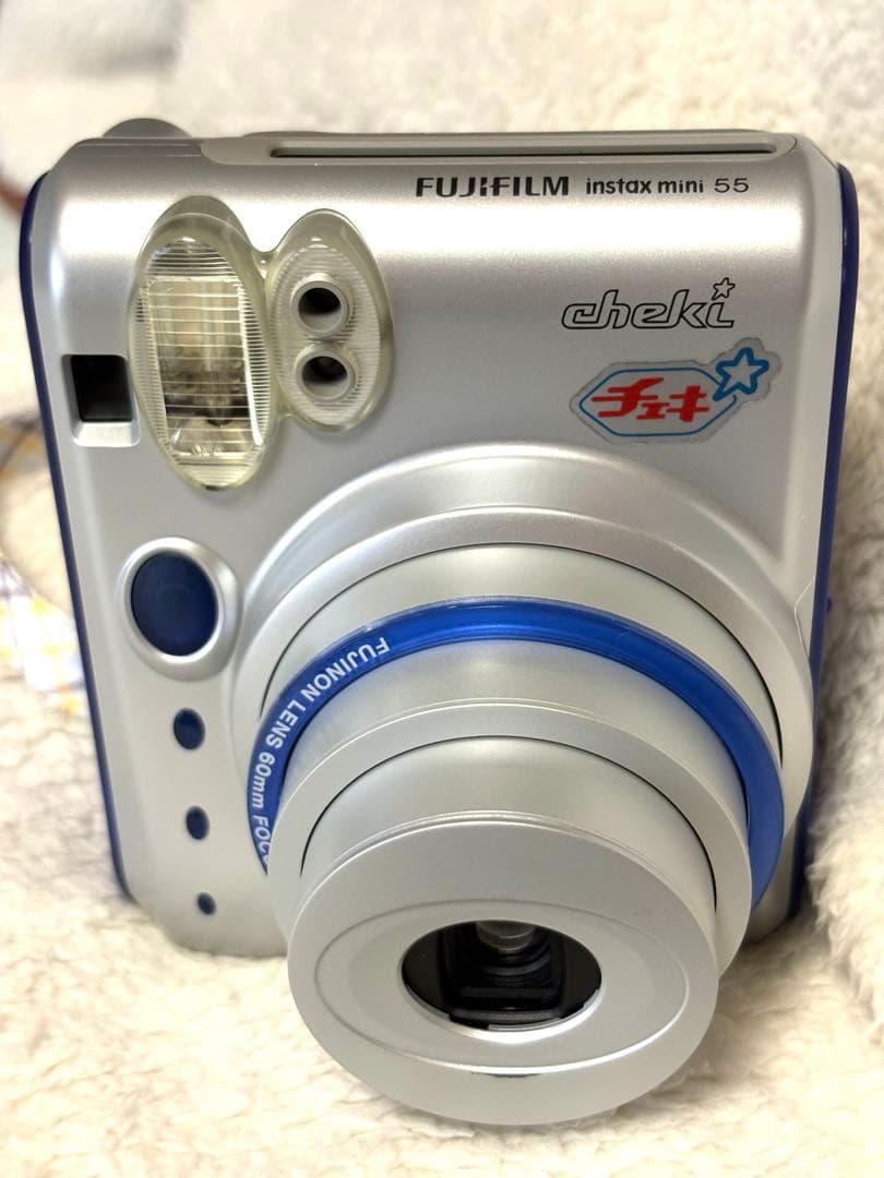 チェキinstax mini 55 シルバー＆ブルー富士フイルム;没有明显的损伤或污渍