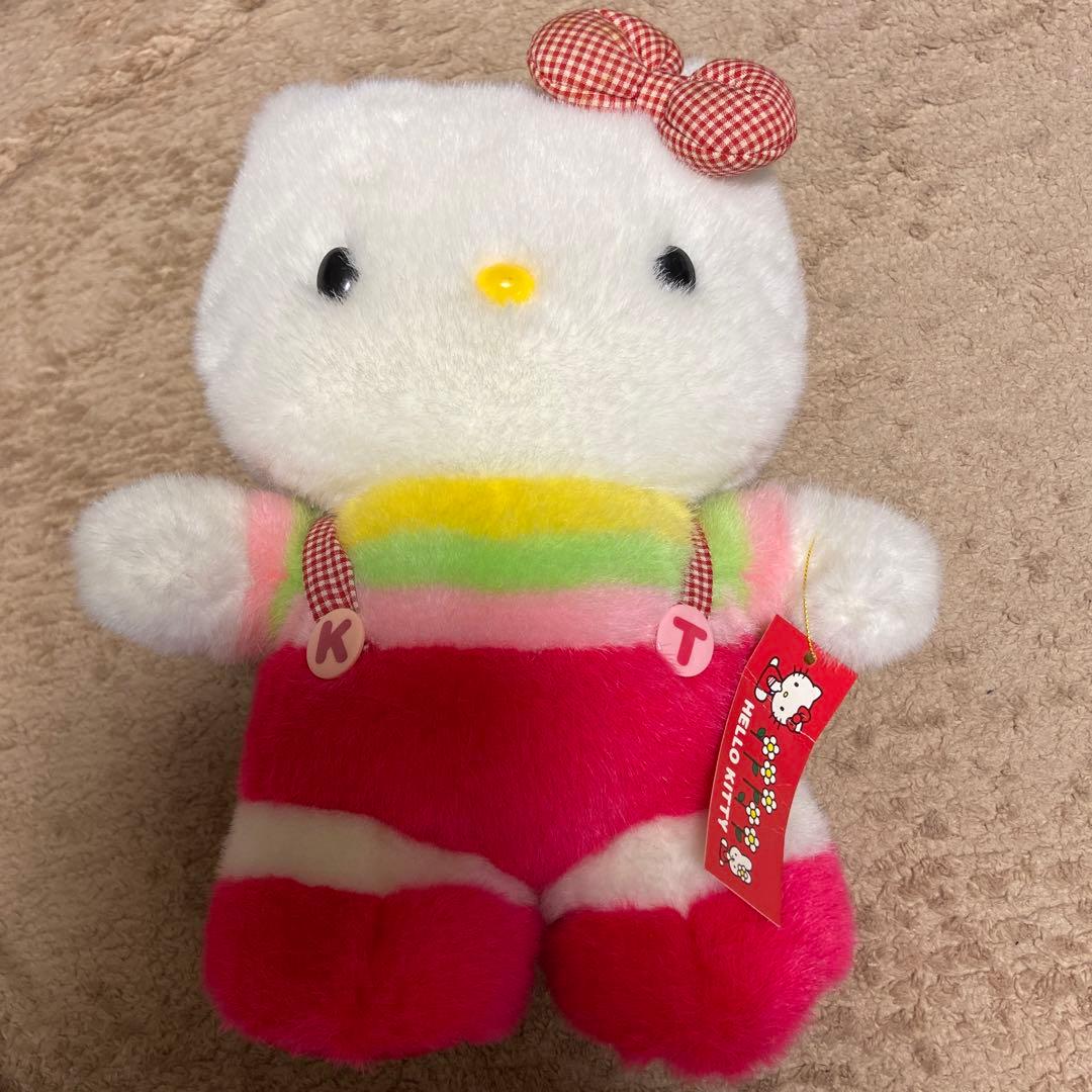 ハローキティ ぬいぐるみ ストライプデザイン