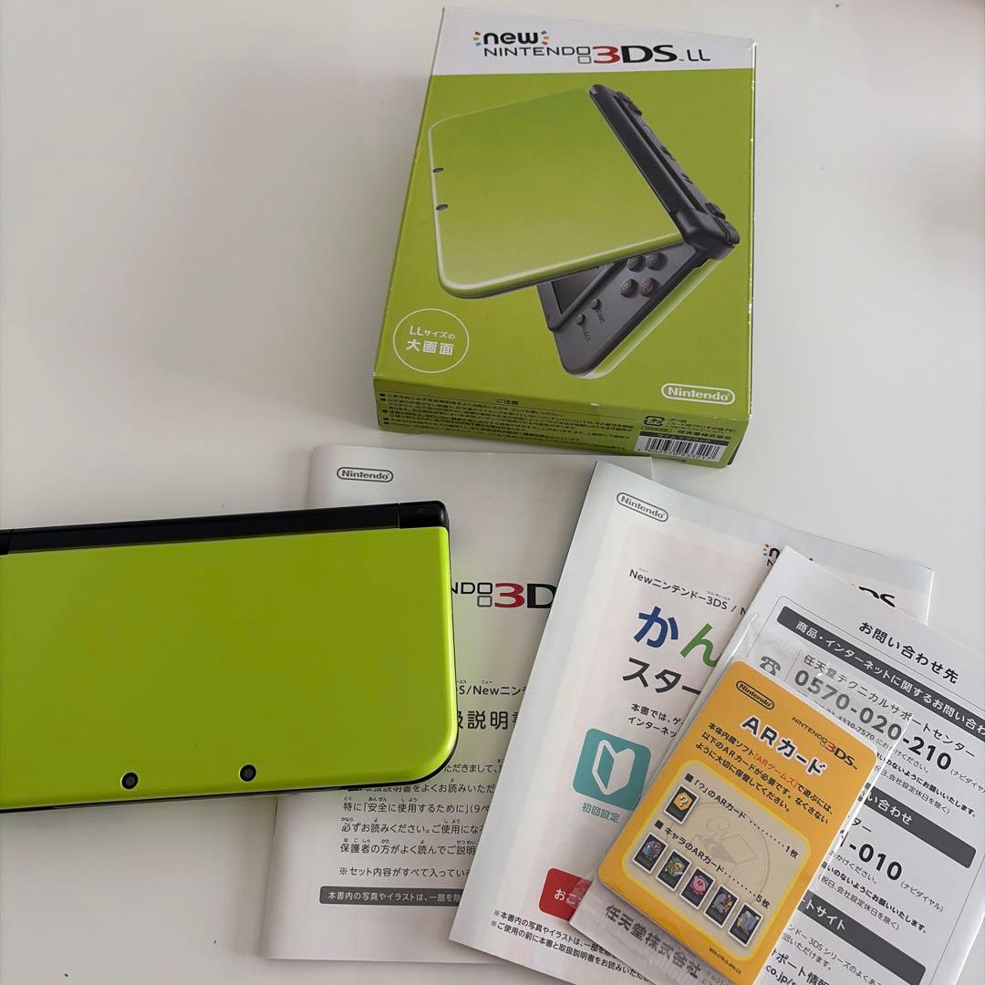 New Nintendo 3DS LL ライム×ブラック 本体任天堂;有些许损伤或污渍