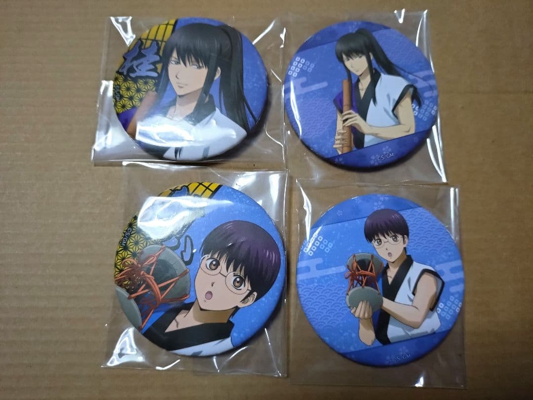 銀魂　まねきねこ　桂　新八　缶バッジ　セット