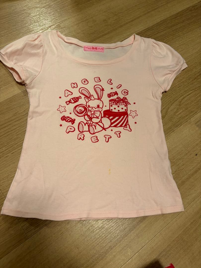 Angelic Pretty リリカルバニー柄 Tシャツ ピンク