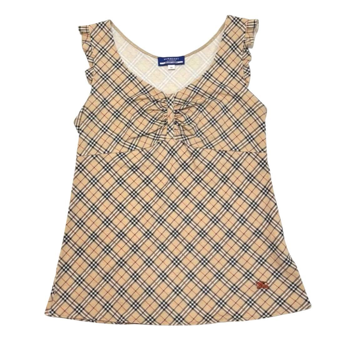 BURBERRY バーバリー ブルーレーベル ノバチェック ノースリーブ 38BURBERRY BLUE LABEL;没有明显的损伤或污渍