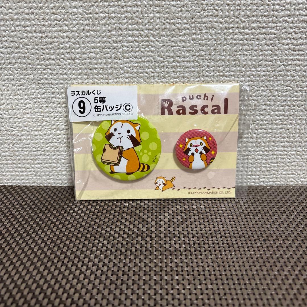 あらいぐまラスカル 缶バッチセット