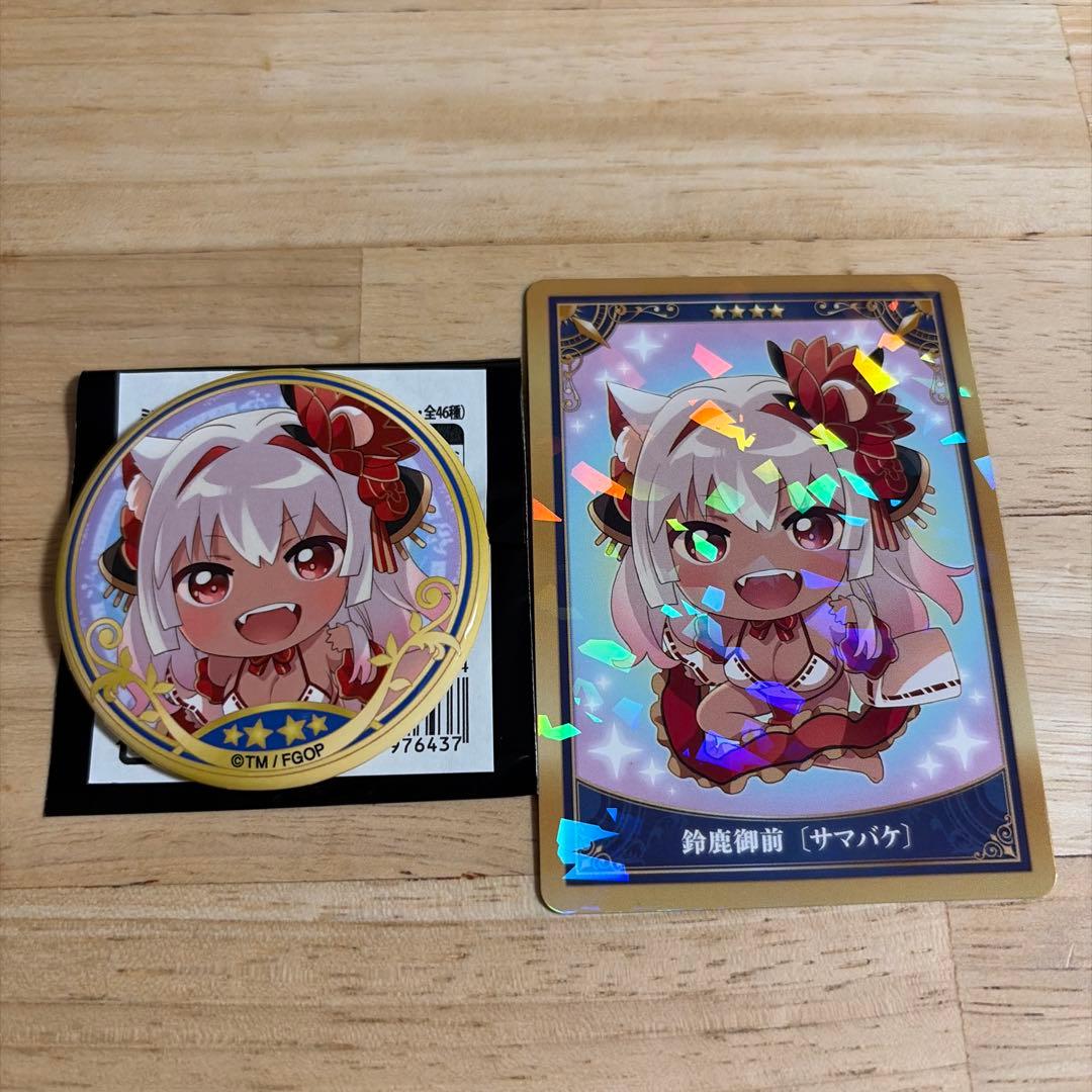 FGO 最終再臨展 缶バッジ カード 水着 サマバケ 鈴鹿御前