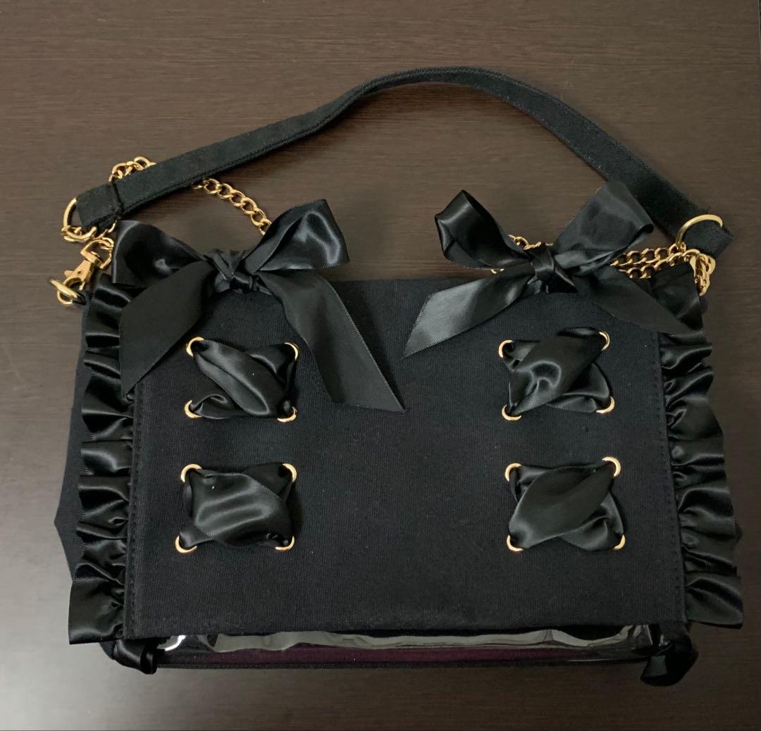ザッカマート　2WAYシークレットレースアップポシェット　ブラック　痛バ