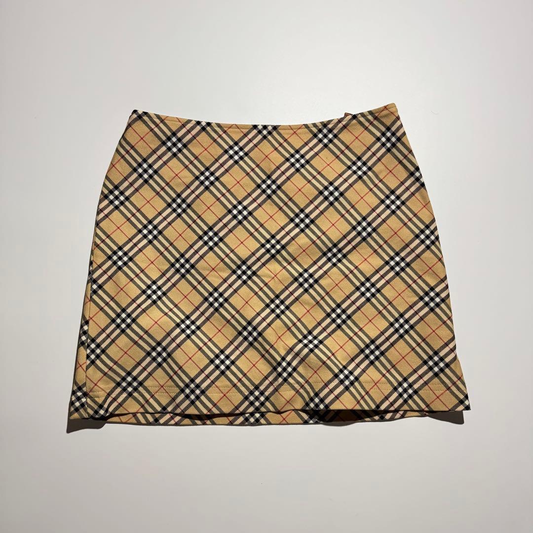 三陽商会 Burberry bluelabel タイト ミニ丈 スカート 古着
