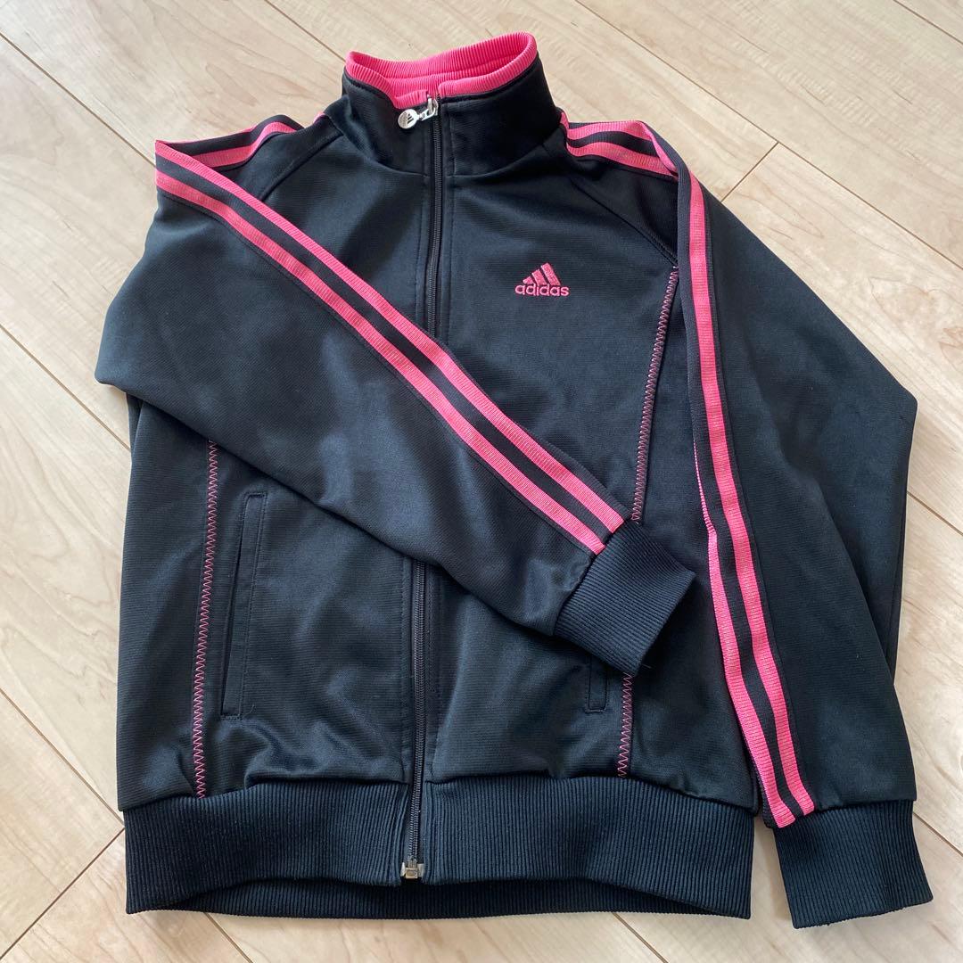 adidas ジャージ ブラック/ピンクadidas;没有明显的损伤或污渍