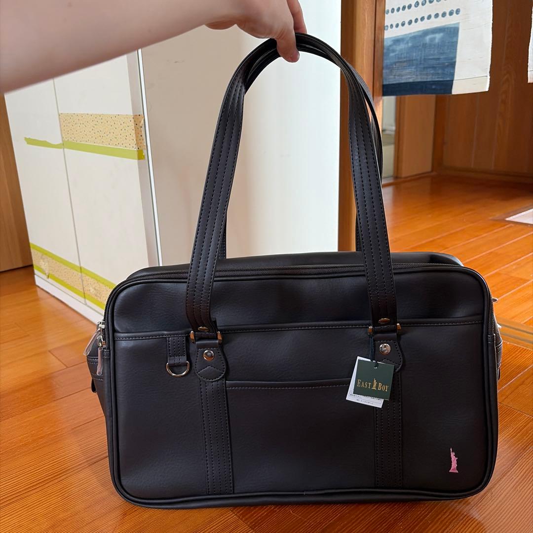 未使用　イーストボーイ　スクールバッグ　茶色　ピンクEASTBOY;未使用