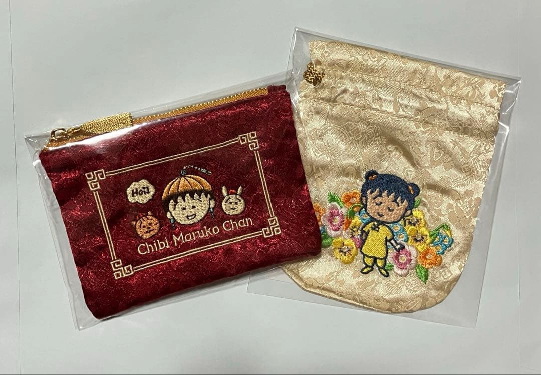 サテン巾着 サテンポーチ セット