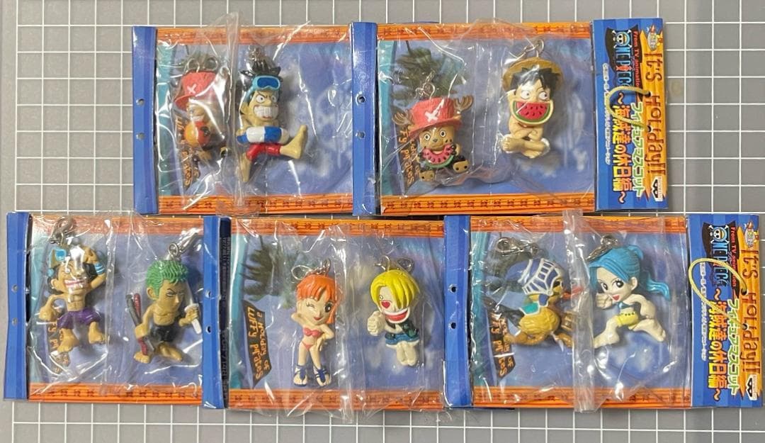 ワンピース フィギュアマスコット 〜海賊達の休日編〜 全5種(10種) ＋紐付き