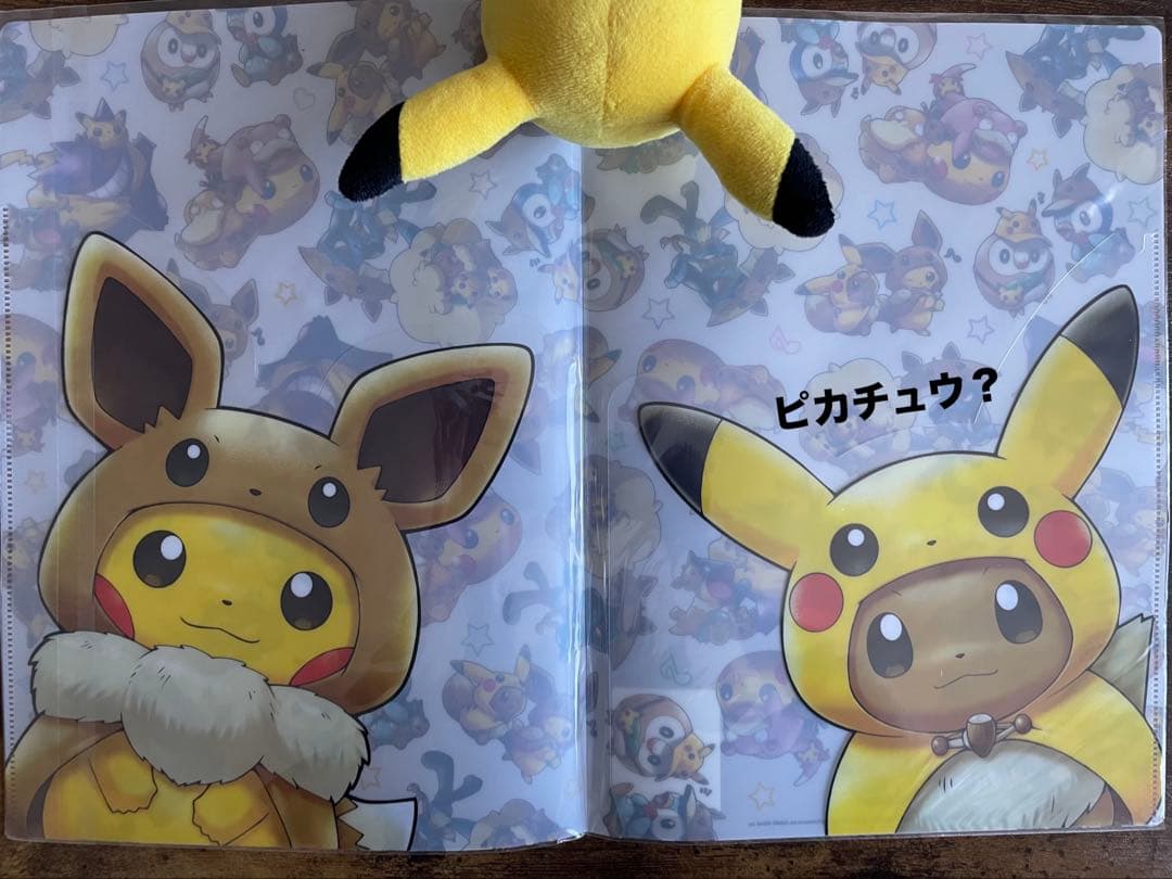 【美品】ポケモン ピカチュウ•A4ダブルポケットクリアファイルセット没有明显的损伤或污渍