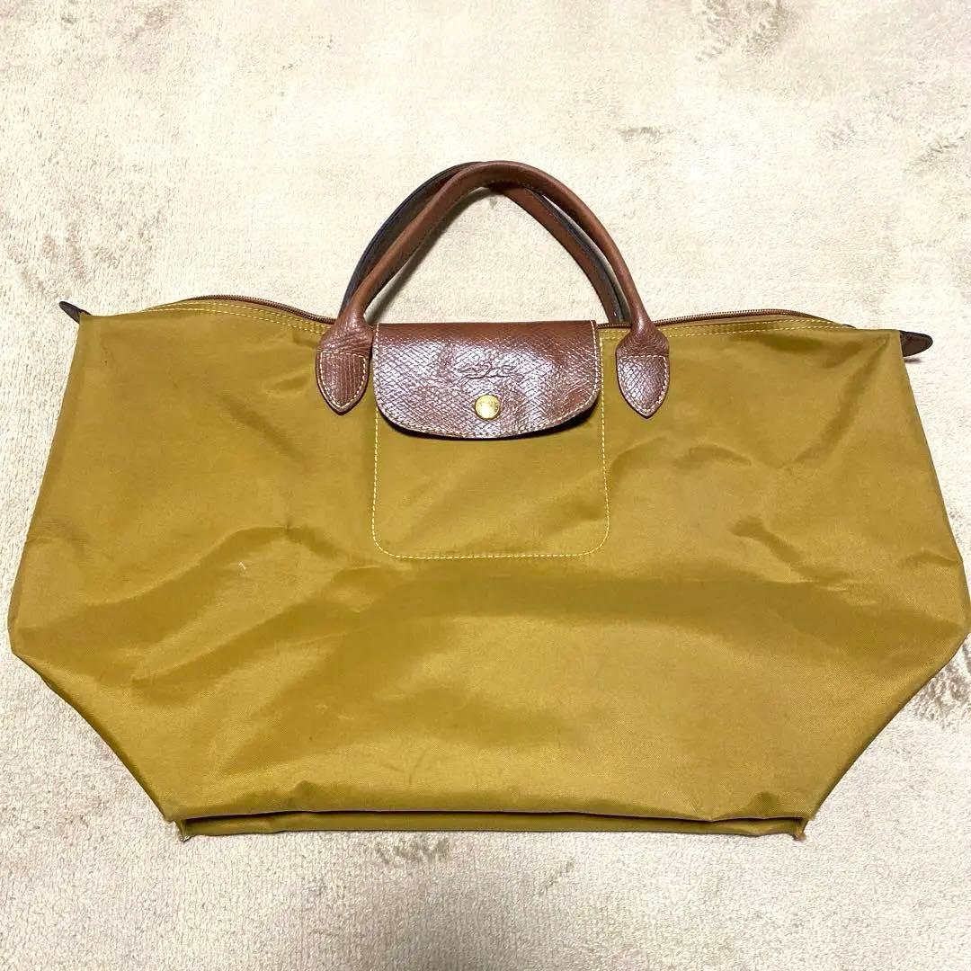 Longchamp トートバッグ キャメルカラーLongchamp;有损伤或污渍