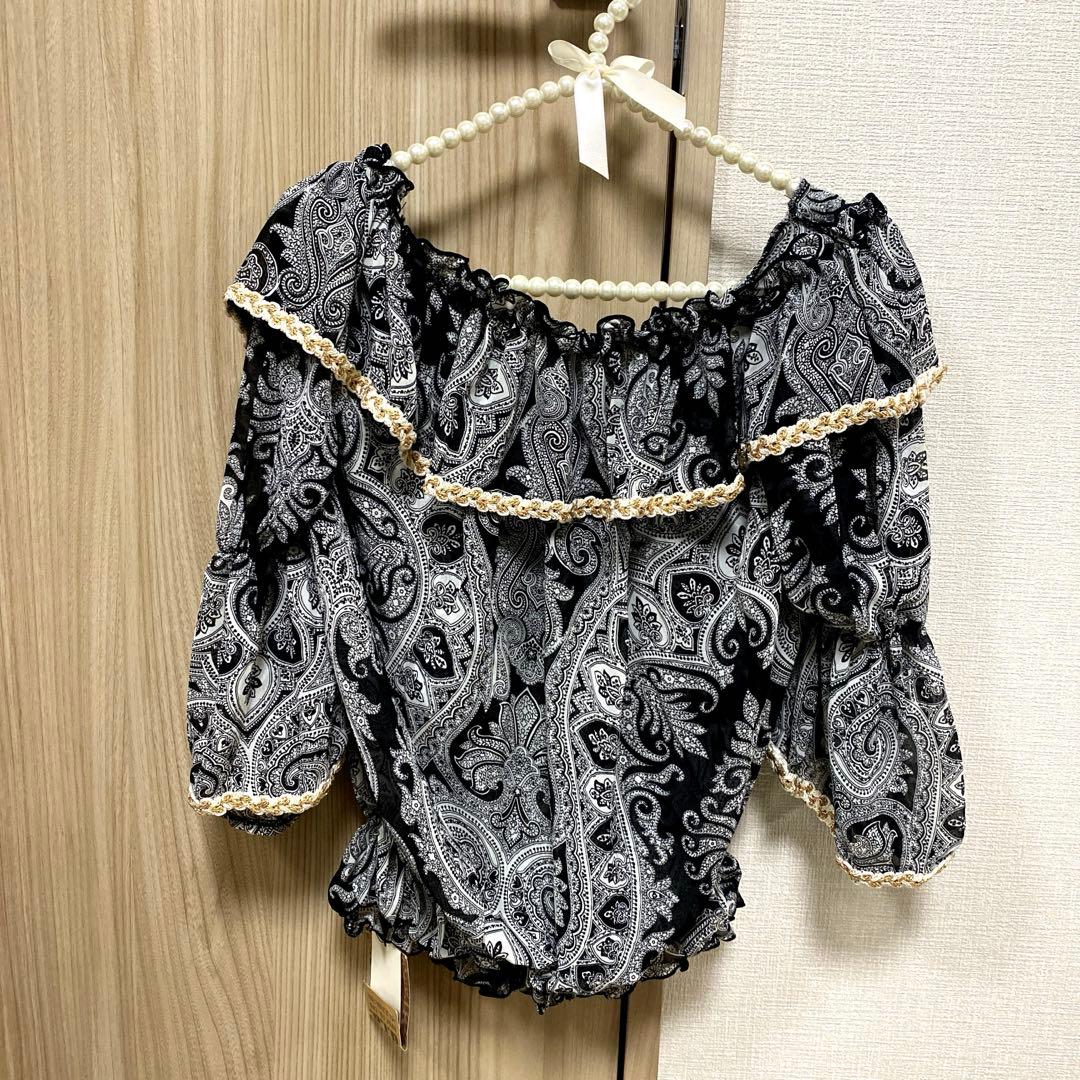 d.i.a ペイズリー柄　シフォントップス