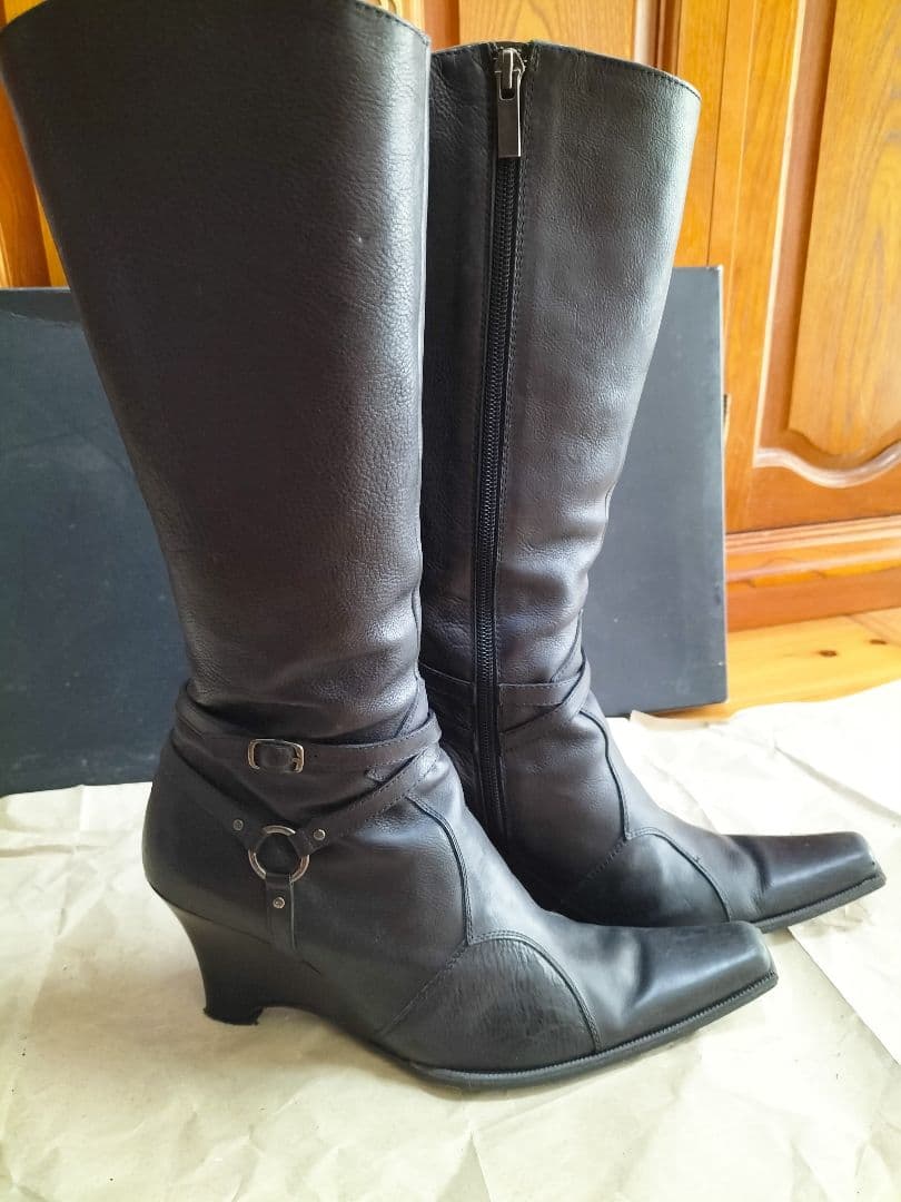 GUARDOLO ガルドロ/個性的なイタリアンレザーロングブーツ 日本製/本革