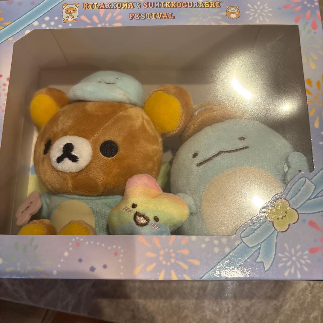 リラックマ＆すみっコぐらしフェスティバル限定 ぬいぐるみ没有明显的损伤或污渍