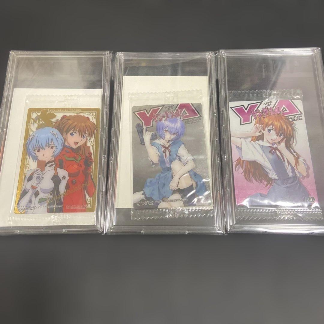エヴァンゲリオン ウエハースカード　ヤングエースコラボ当選品　綾波レイ　アスカ