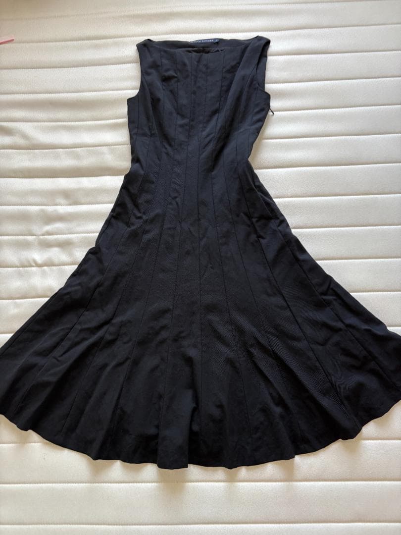 ラルフローレン ノースリーブ フレアワンピース 黒 サイズ7【美品】Ralph Lauren;没有明显的损伤或污渍