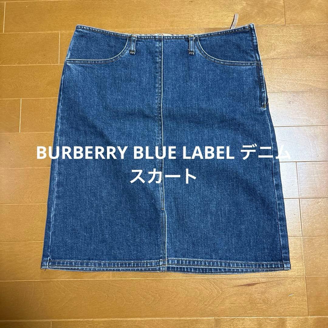 BURBERRY BLUE LABEL デニムスカート　38BURBERRY BLUE LABEL;没有明显的损伤或污渍