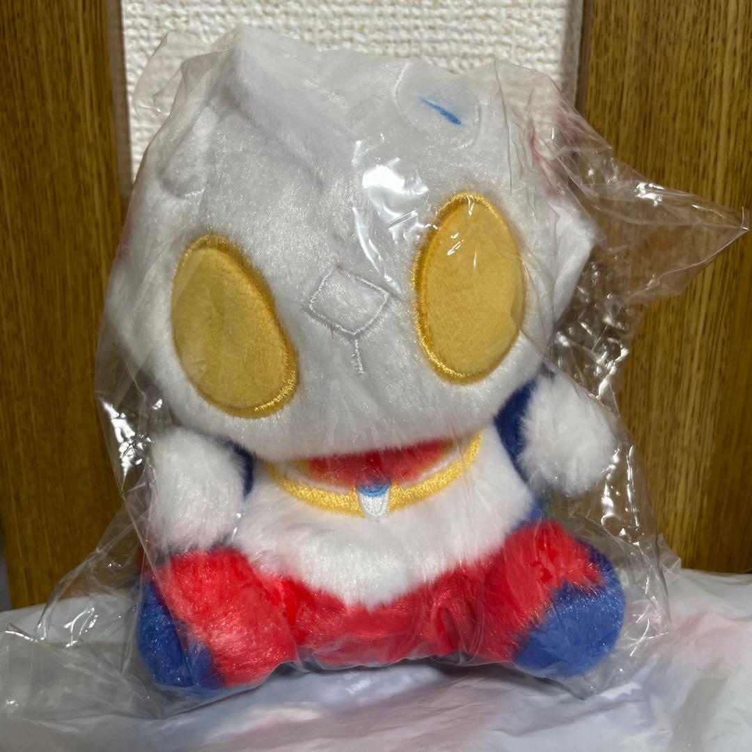 ウルトラマン ティガ　ふわふわぬいぐるみウルトラマン;未使用