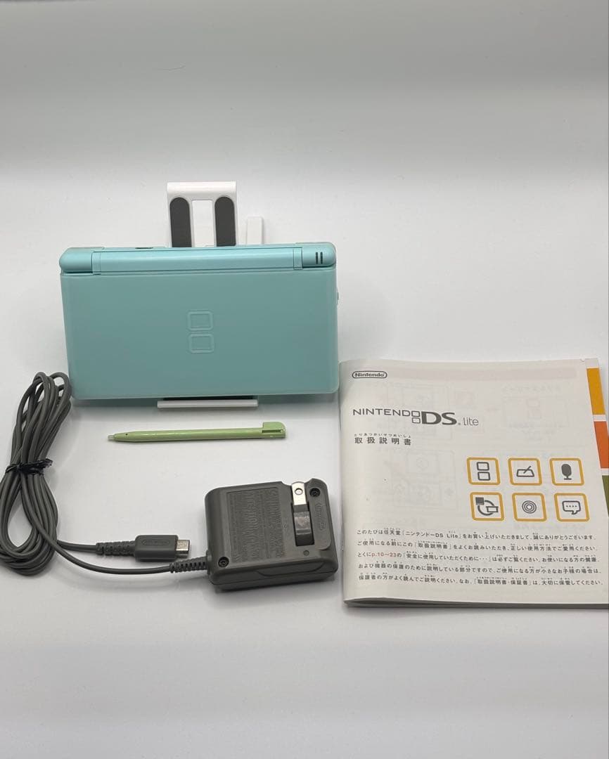 【美品】ニンテンドーDS Lite 本体 アイスブルー ACアダプター　説明書付任天堂;没有明显的损伤或污渍