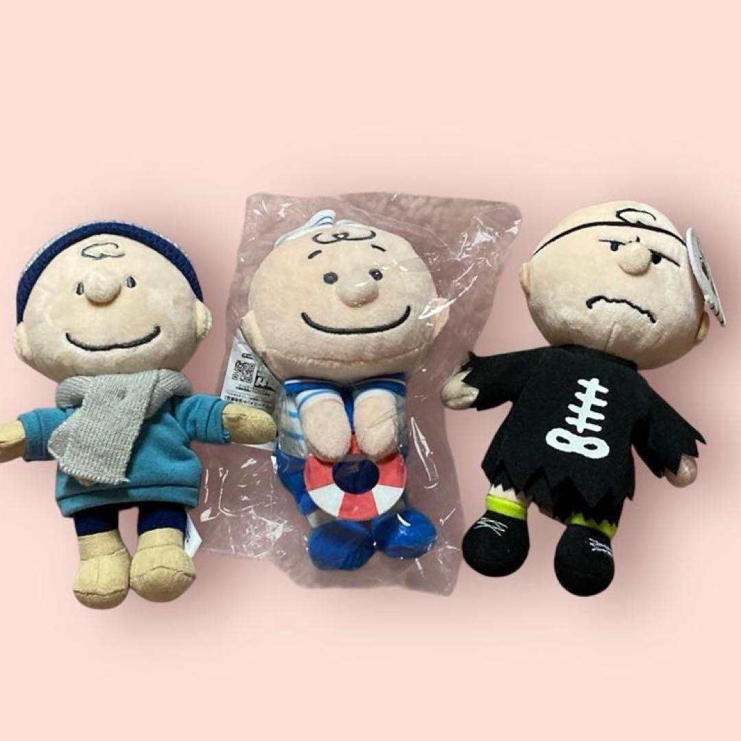 USJ 限定 スヌーピー チャーリー マスコットキーチェーン　3体まとめ売りSNOOPY;接近未使用