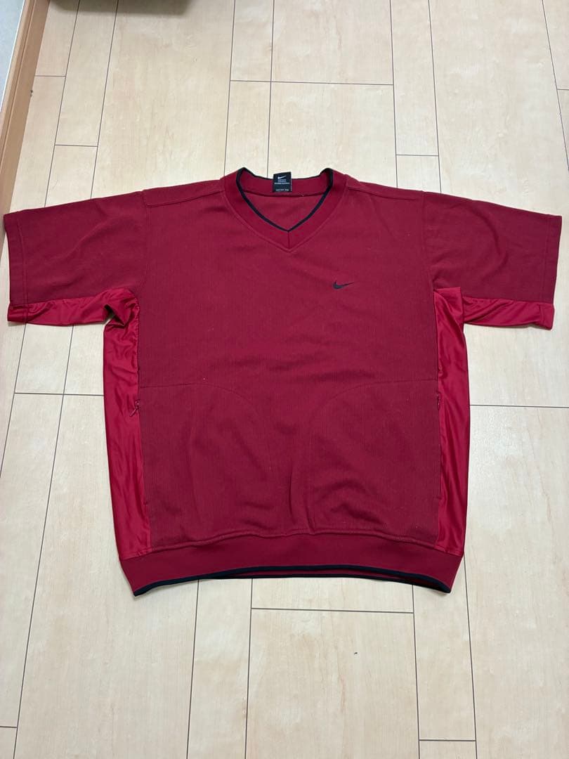 NIKE GOLF Vネック プルオーバー レッド LNIKE;没有明显的损伤或污渍