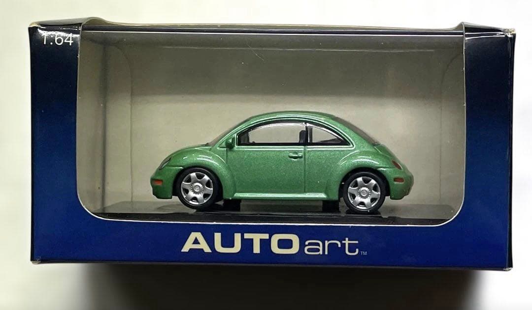 オートアート　1/64 フォルクスワーゲンニュービートル　グリーンAUTOART;接近未使用
