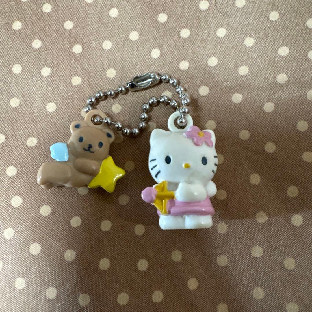 ハローキティ　カオハナエンジェルキティ＆タイニーチャム　マスコット　1998年