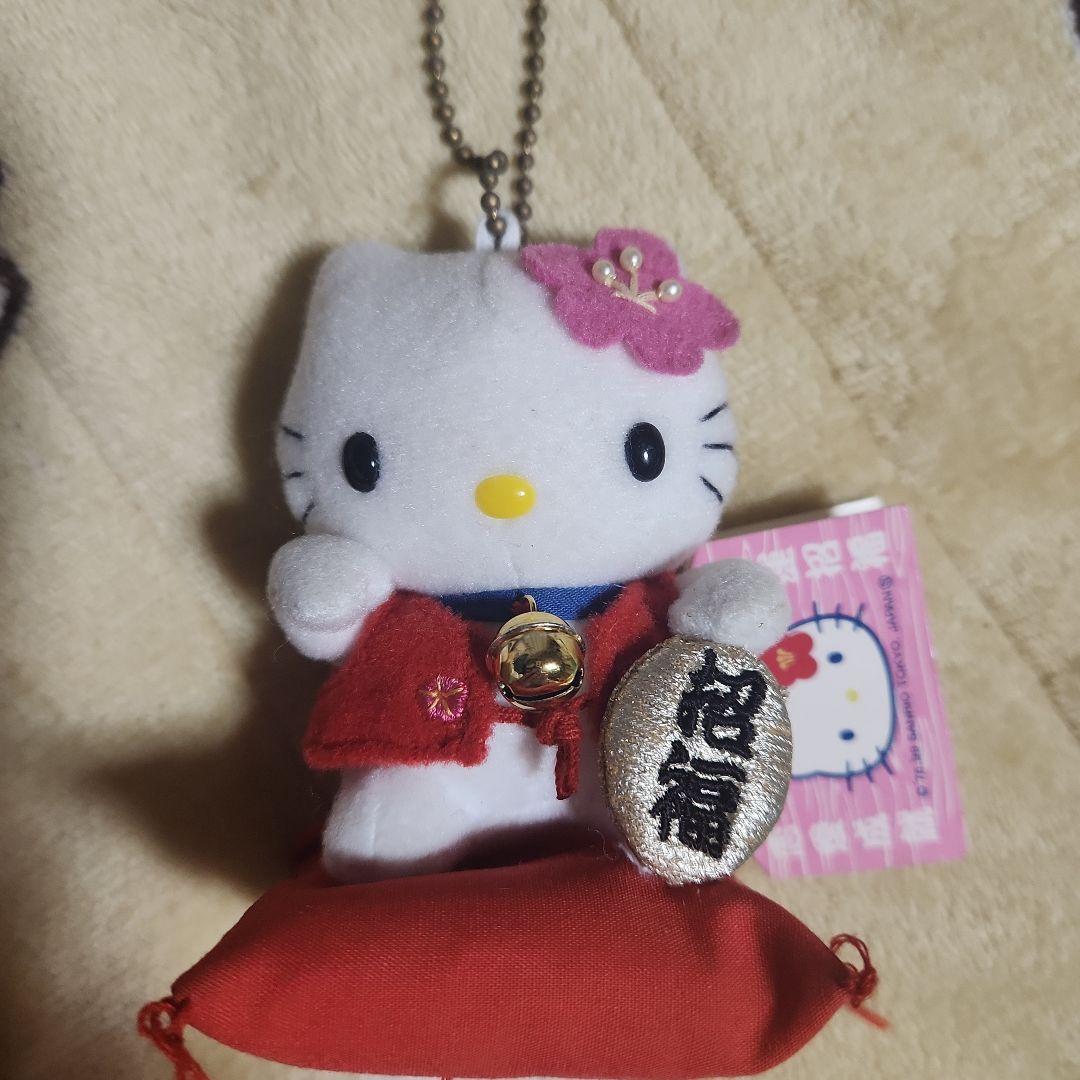 はろうきてぃ開運招福恋愛成就マスコット99年製品招き猫平成レトロ接近未使用