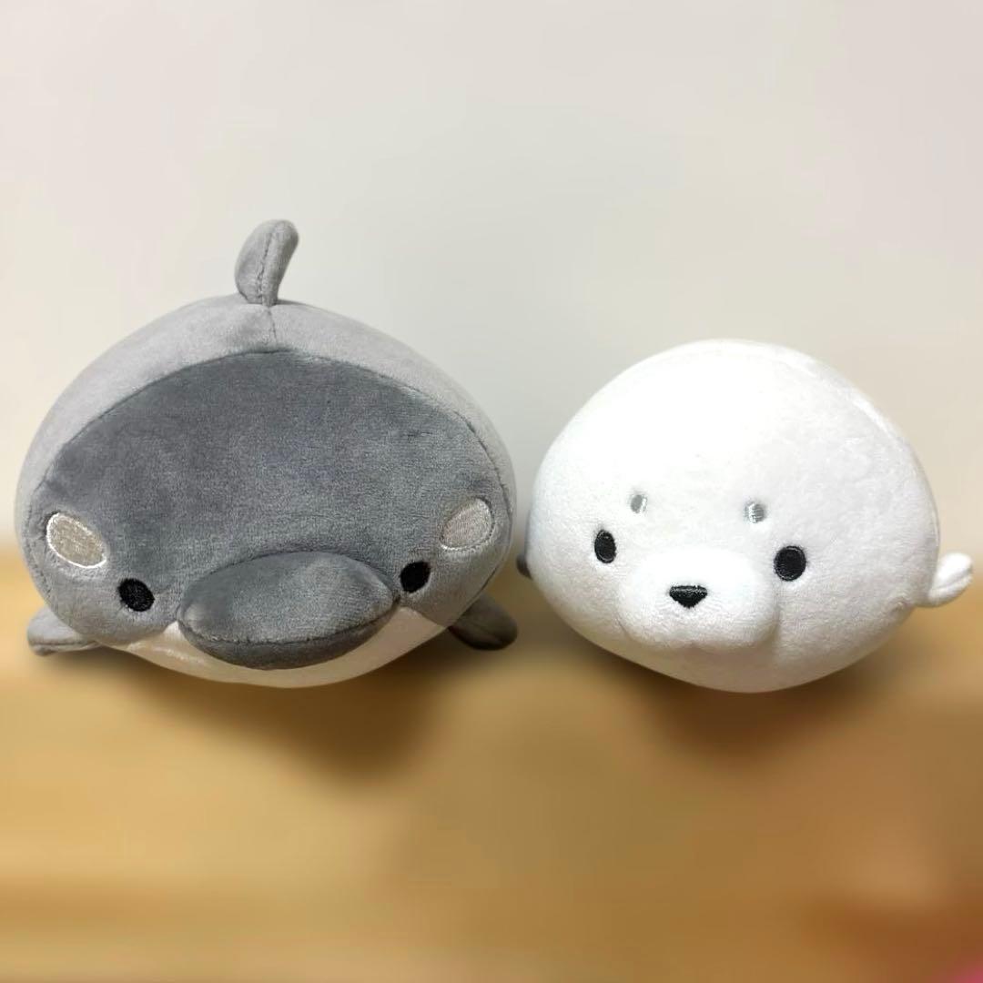 海の仲間 あざらし シャチ ぬいぐるみ没有明显的损伤或污渍