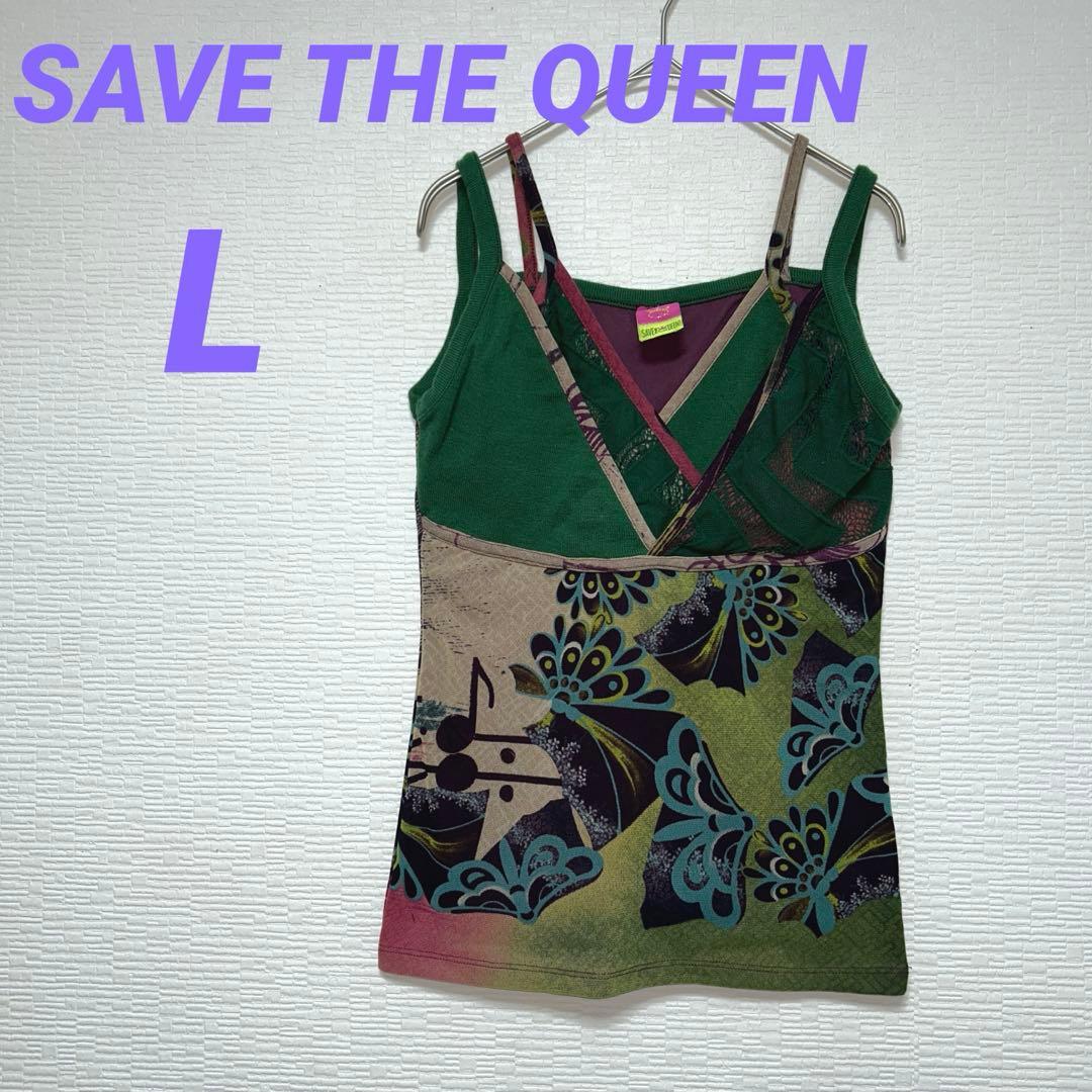 美品 セーブザクイーン キャミソールL イタリア製 SAVE THE QUEEN没有明显的损伤或污渍