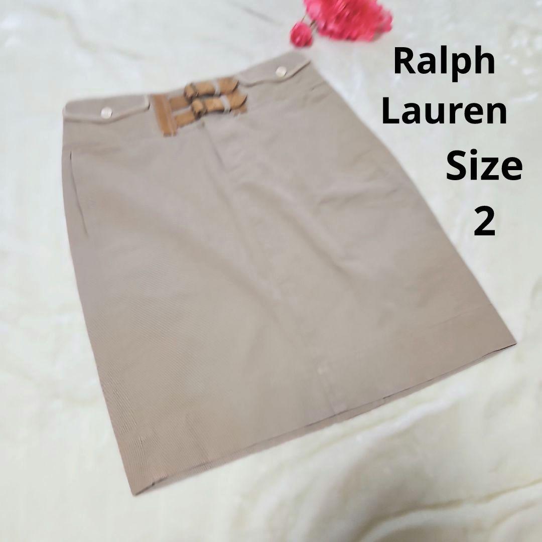 【カジュアル⭐ポロラルフローレン】牛革　ベルト　ベージュ　ポケット　サイズ2POLO RALPH LAUREN;没有明显的损伤或污渍