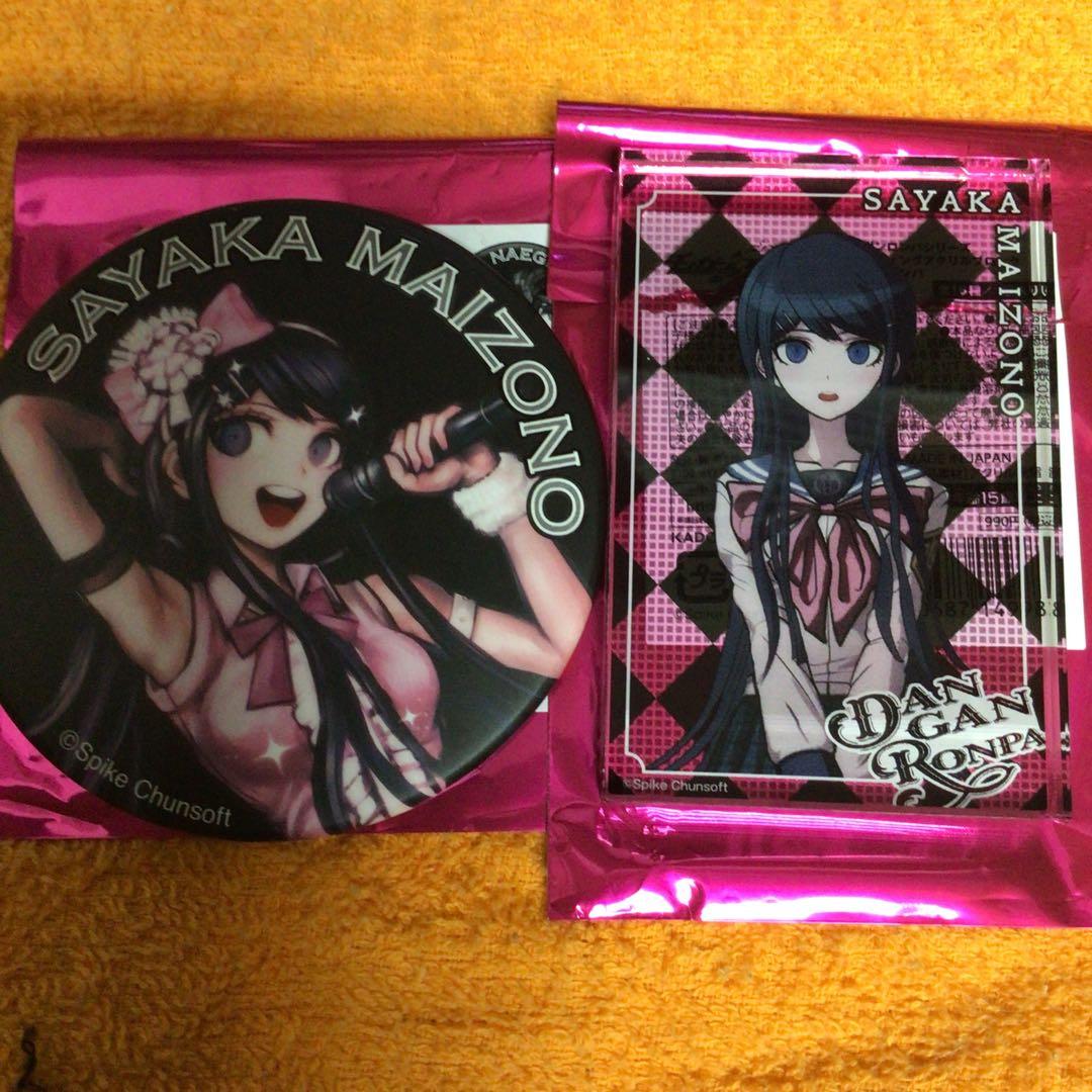 ダンガンロンパ 15周年記念展 アクリルブロック　缶バッジ　舞園さやか未使用